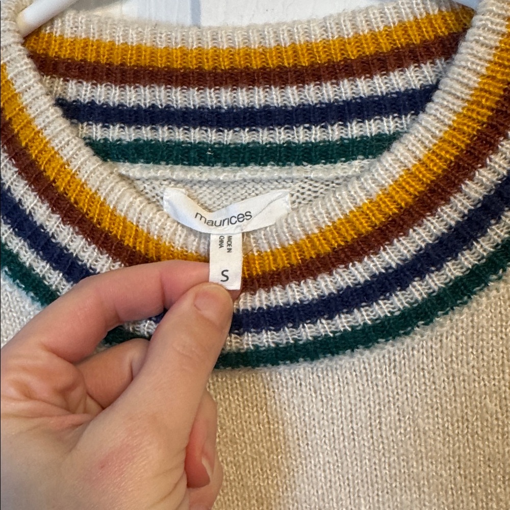 Maurices Cream Star Pattern Sweater - Picture 2 of 3